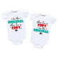 Knitroot Twins Special Romper, Unisex Baby Onesies, Half Sleeve Bottom Snap Button, White Cotton Bodysuit, Sleepsuit, I Am Origi