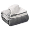 BSB HOME Plain Double Layer Warm and Hot Super Soft Flannel Sherpa Winter Blanket for Born Baby (45 X 60 Inches, Crib Grey) All 
