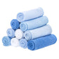 Spasilk Washcloth Wipes Set For Newborn Boys And Girls, Soft Terry Washcloth Set, Pack Of 10, Blue