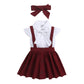 Hopscotch Cotton Girls Polka Print Shirtskirt Set In White Color For Ages 1218 Months, Printed