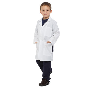Dress Up America Kids Lab Coat - White Doctor Costume for Boys & Girls - STEM Play Dress-Up for Scientists & Doctors