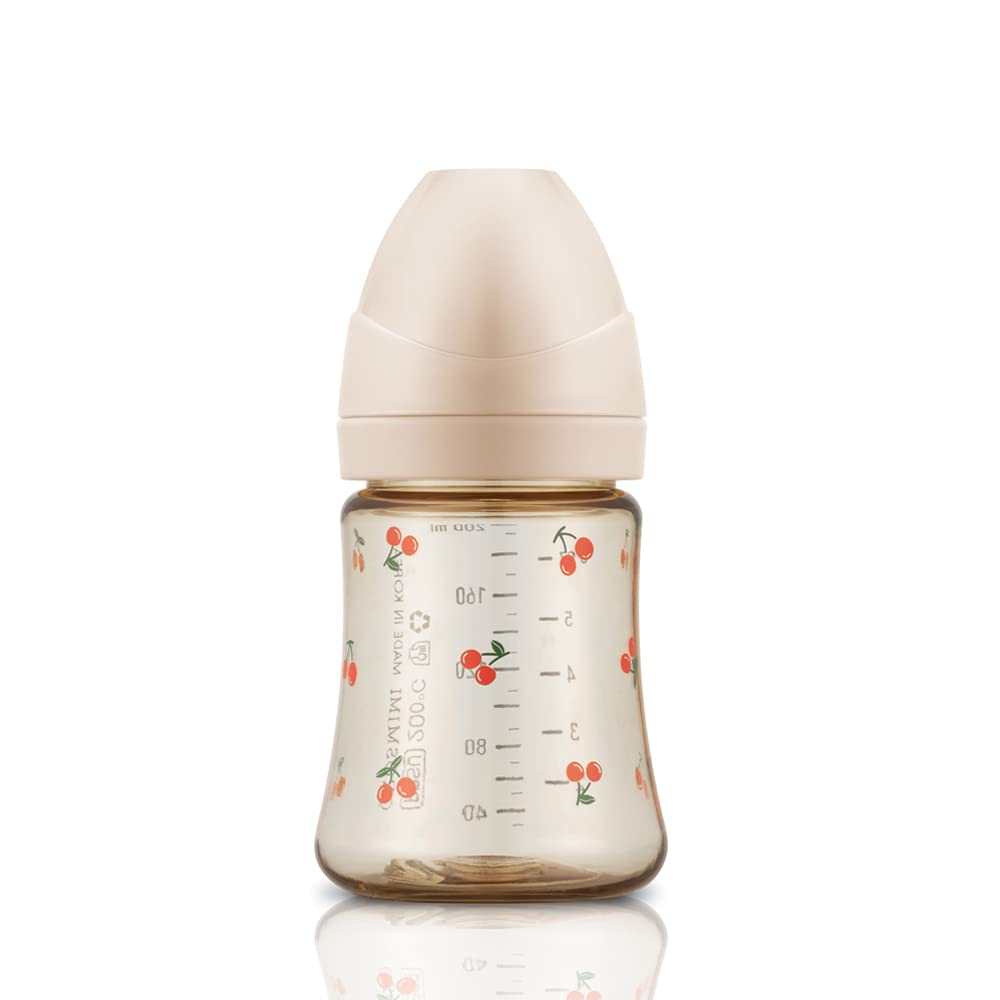 Grosmimi Ppsu Baby Bottle, Bpa Free (6Oz Cherry_Rose Gold)