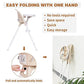 Funny Supply 3-In-1 Cute Folding High Chair, Perfect Modern Space Saving Highchair With Detachable Double Tray, 3-Point Harness,