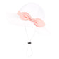 Baby Girl Sun Hat With Upf 50+ Outdoor Adjustable Beach Hat With Wide Brim Bucket Hats (2-3 Years,White Pink)