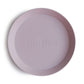Mushie Round Dinnerware Plates For Kids | Made In Denmark, Set Of 2 (Soft Lilac)