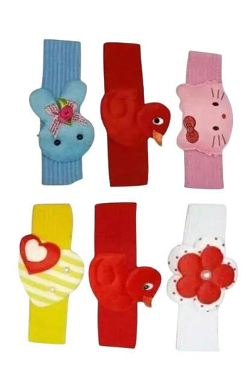 Soft Stretch Kids Headband Set Of 6 Multi Color Comfortable Hair Accessories Baby Girls Multi Free Size