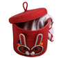 VELVET VIBE Kids Lid Baskets with Beautiful Characters  Rope Baskets for Baby Diaper, Stuffed Animal Storage (Red Rabbit)