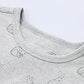 Owlivia Kids Pjs Set, Boys Girls Summer Short-Sleeve Sleepwear, 100% Organic Cotton Toddler Pajamas(3 Years, Rabbit Gray)