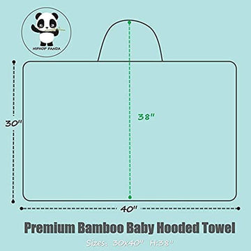 Hiphop Panda Bamboo Hooded Baby Towel - Soft Hooded Bath Towel For Babie, Toddler,Infant, Perfect For Boy And Girl - (Yellow Duc