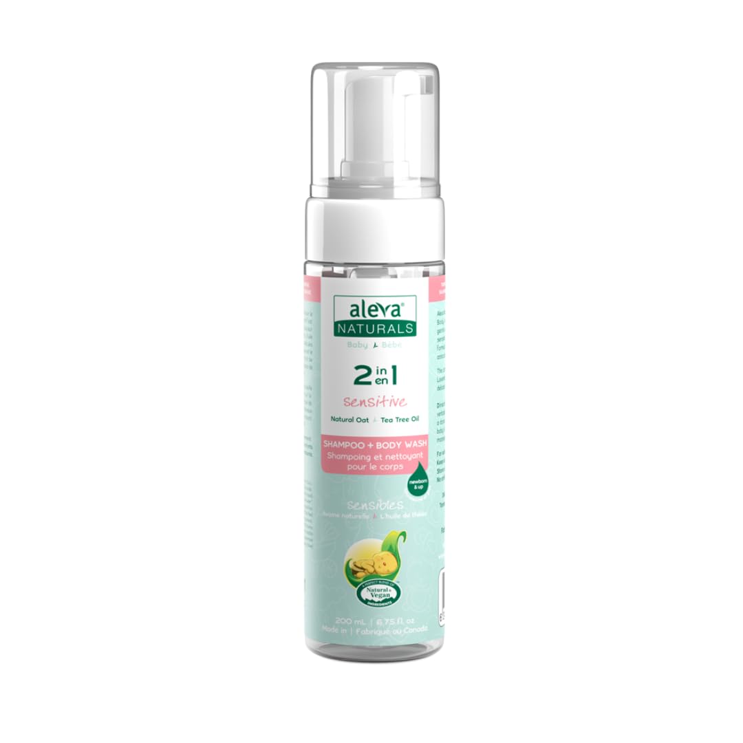 Aleva Naturals Hypoallergenic 2 In 1 Hair And Body Wash | Tea Tree Oil Formula | For Sensitive Skin | Perfect For Newborn Babies