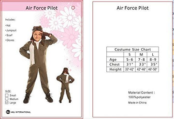 Disiao Air Force Pilot Costume For Little Boy Halloween Suits Cosplay (S)