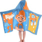 Jay Franco Blippi Bath Pool Beach Hooded Towel - Super Soft & Absorbent Kids Blue Cotton Towel