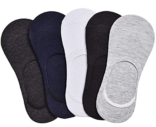 Invisible No Show Loafer Socks For Men Women Unisex, With Anti Slip Silicon Grip, Multicolor, Pack Of 4