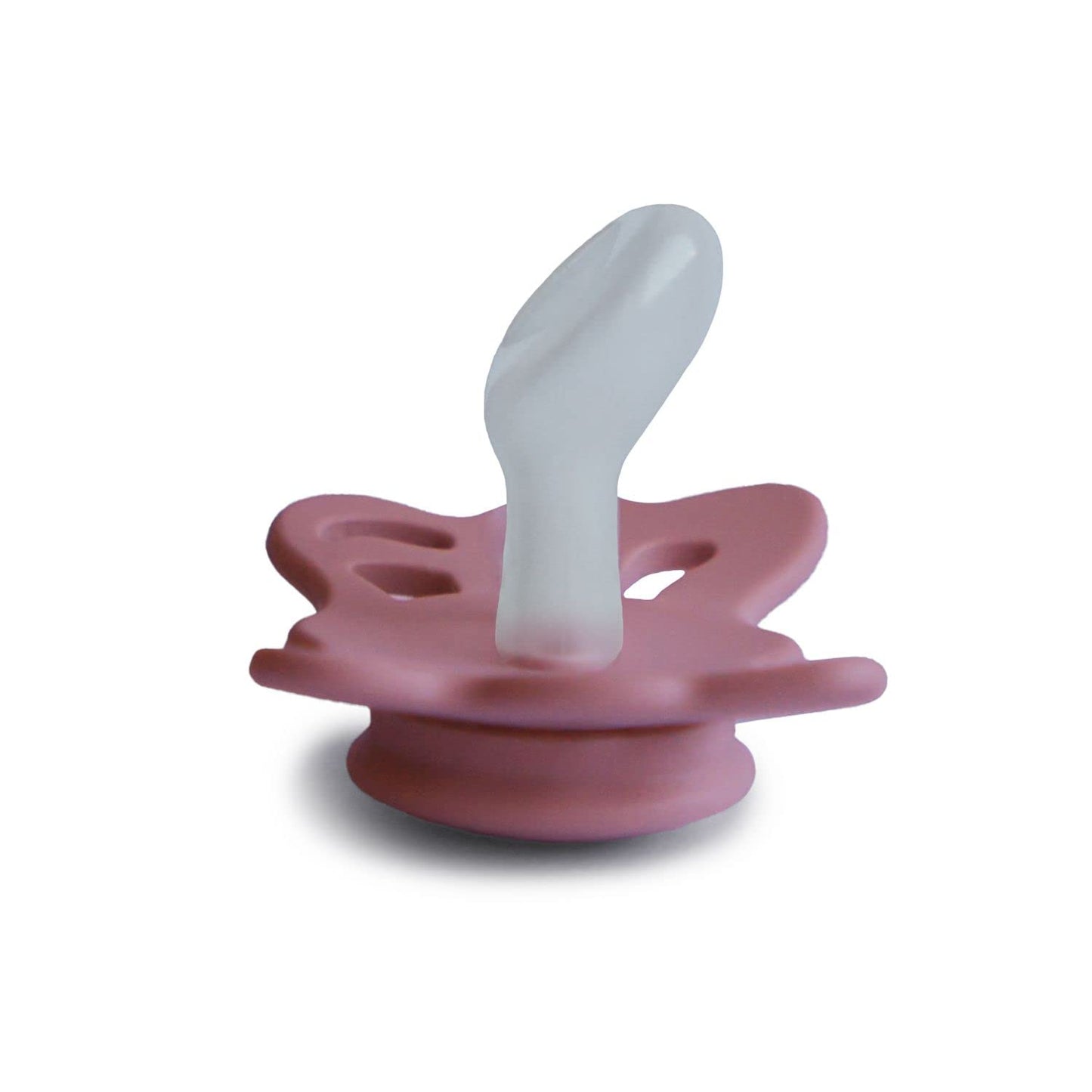 Frigg Butterfly Anatomical Silkysoft Silicone Baby Pacifier | Made In Denmark | Bpa-Free (Cedar/Baby Pink, 0-6 Months)