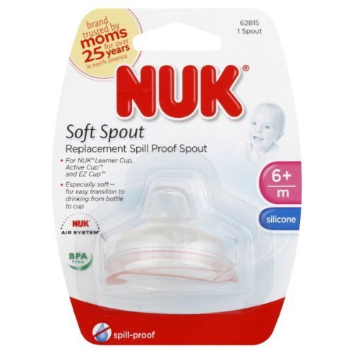 3 Packs Of Nuk Replacement Silicone Spout, Clear