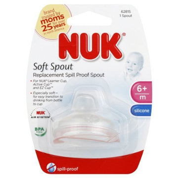 3 Packs Of Nuk Replacement Silicone Spout, Clear