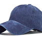 Kids Solid Cotton Baseball-Hat - Baby-Boys Washed Cotton Baseball Hats Toddler Infant Baseball-Cap For 2-7 Years (Navy+Grey 2 Pc