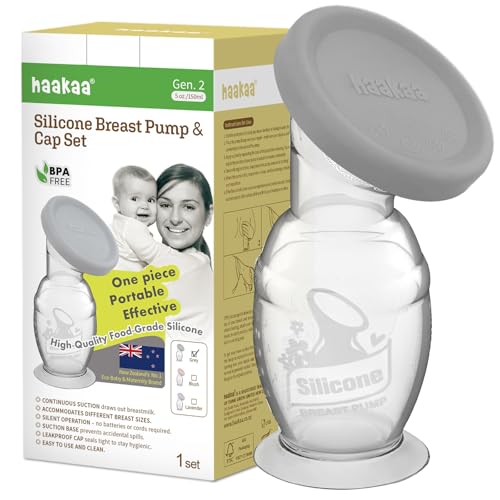 Haakaa Silicone Breast Pump & Silicone Cap 5Oz150Ml