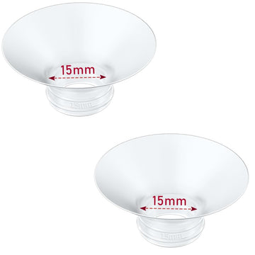 IVARONAL Flange Insert 2PCS 15mm Compatible with Momcozy M9/M6/M5/S12 Pro/V1 Pro/V2 pro, Spectra/Medela/Elvie/NCVI/TSRETE/eufy/L