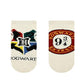 Balenzia X Harry Potter Hogwarts Crest & Hogwarts Express Lowcut Socks For Women | Made With Cotton And Spandex Lowcut Ankle Soc