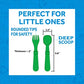 Re-Play 3X3 Divided Toddler Plates And Utensils Set - Dishwasher And Microwave Safe - Made From Environmentally Friendly Recycle