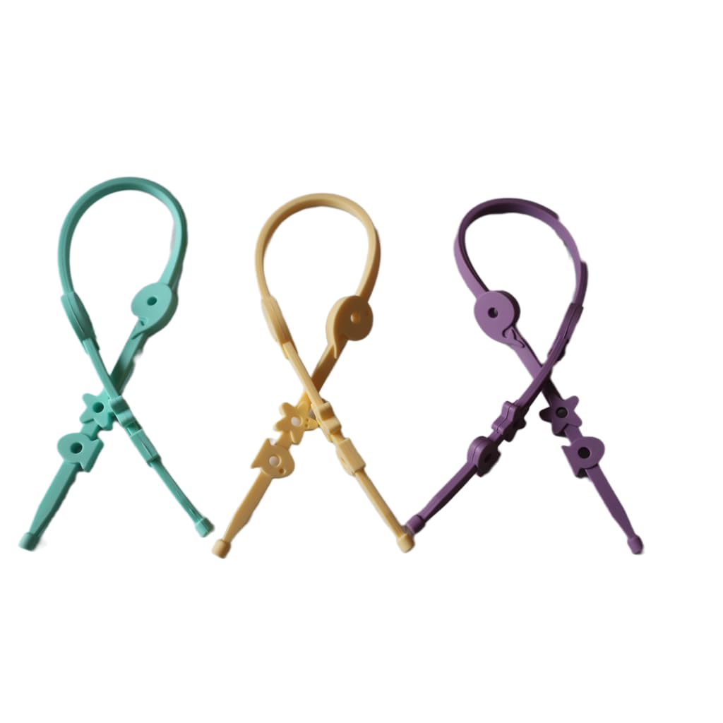 Octopal Baby Tether Straps (3-Pack) - Silicone No-Throw Straps for Toys, Cups & Utensils - BPA-Free, Dishwasher Safe - Works wit