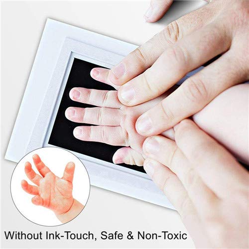 Baby Ink Hand And Footprint Kit, Newborn Handprint Photo Frame Kit With 2 Clean-Touch Ink Pad, Gender-Neutral Baby Keepsake, Bab