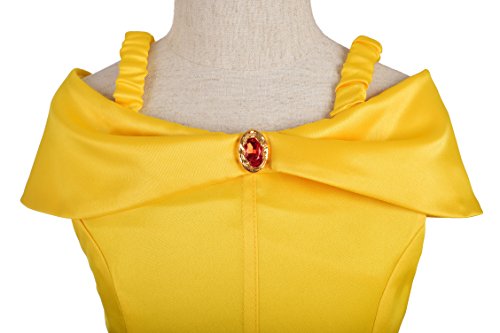 Dressy Daisy Baby-Girls Princess Yellow Gold Ball Gown Birthday Party Fancy Dress Up Halloween Costume with Accessories Size 18