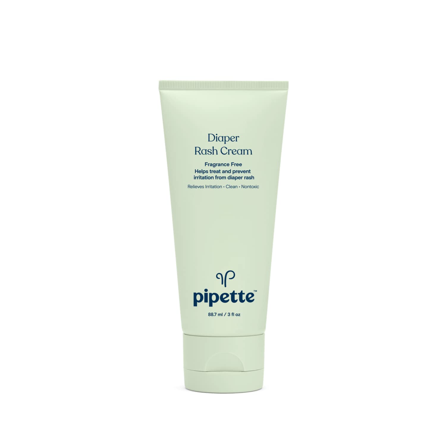 Pipette Diaper Rash Cream - Relieve & Prevent Diaper Rash With Non-Nano Zinc Oxide, Fragrance-Free Baby Butt Cream, Non-Toxic Da