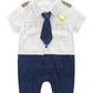 Fancybaby Baby Pilot Boys Halloween Uniform Cosplay Romper Costume Outfit (9 To 12 Months, Short Sleeves)