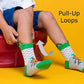 Ez Sox Toddler Socks Easy Pull Up Loops, 3-5 Yrs, Monsters