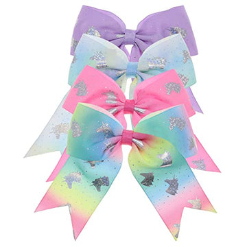 Frog Sac Big Hair Bows For Girls, Large Cheer Bow For Kids, Sparkly Cute Little Girl Hair Accessories, 6 Inches Grosgrain Ribbon