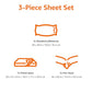 Amazon Basics Kid'S Soft Easy-Wash Lightweight Microfiber 3-Piece Sheet Set, Toddler, Bright Orange, Solid