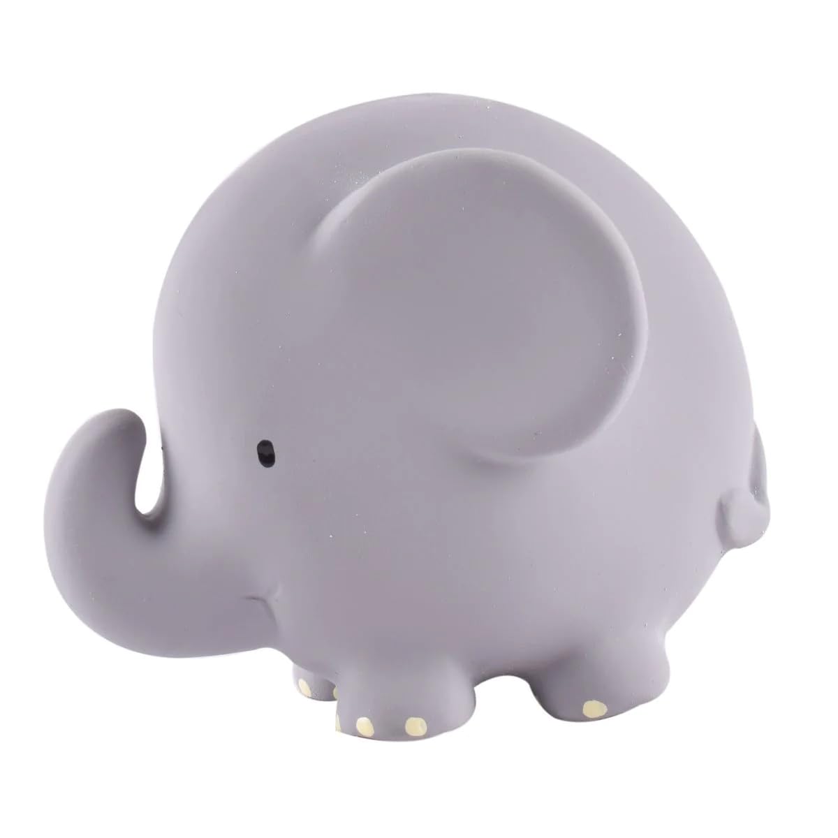 Tikiri Toys Rubber Elephant Rattle, Teether & Bath Toy, Organic Natural Rubber, Ages 6 Months & UP