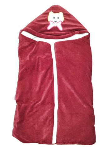 Generic 100% Cotton Single Layered Baby Blanket, Size: 60x40 cm, Red, Unisex, Newborn, Spring/Summer