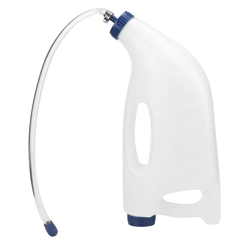 Kuuleyn Portable Calf Milk Feeder,Calf Tube Feeder,4L Plastic Farm Animals Calf Feeding Water Milk Bottle