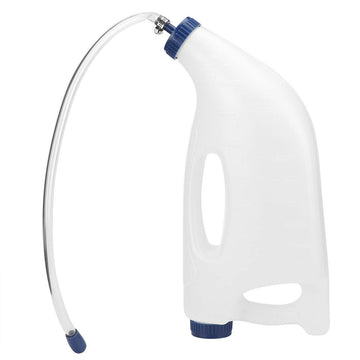 Kuuleyn Portable Calf Milk Feeder,Calf Tube Feeder,4L Plastic Farm Animals Calf Feeding Water Milk Bottle