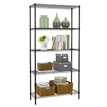 Wire Shelving Unit Commercial Metal Shelf Adjustable Layer Rack Strong Steel For Restaurant Garage Pantry Kitchen Garage (36A14A