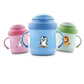 Ansawi Baby Sipper Mug with Straw and Dual Handles Spill Proof Cup for Toddlers Children Cartoon Print Water Milk Mug for Home S