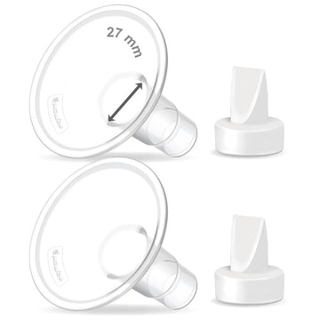 Maymom Pump Valve & MyFit 27mm Shield Compatible with Lansinoh Breast Pump Signature Pro/Smartpump/Manual Breast Pump. Replace L