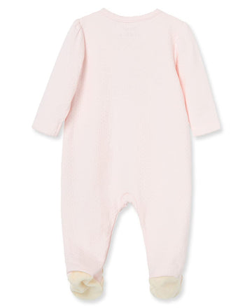 Little Me Baby-Girls Sweet Bear Footie, Light Pink, Newborn