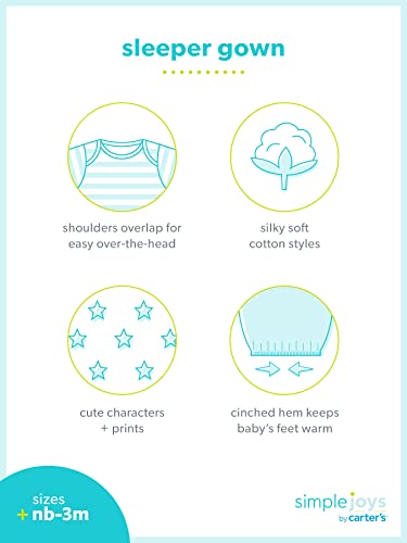 Simple Joys By Carter'S Baby Boys' 3-Pack Cotton Sleeper Gown