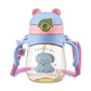 The Little Bunny Kids Bite Resistant Soft Silicone Straw Sipper Cup with Handle | Weighted Straw, Leakproof AntiSpill Lock, BPA