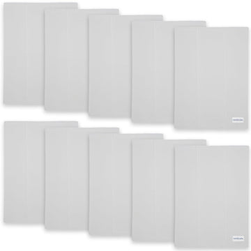 Comfy Cubs Baby Burp Cloths Set (Pack Of 10) - Large, 6-Layer, Ultra Absorbent 100% Cotton For Infant Spit-Up, Drool, And Messes