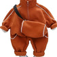 Ameeha Trendy Sports Casual Outfits, Toddler BabyS Zip Up Stand Collar Sweatshirt Pants Set With Free Sling Bag For Boys And Gi
