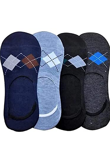 Liyana Collection Cotton Low Cut Loafer Socks For Men|NoShow|Anti Slip Silicon Grip(Pack Of 6)