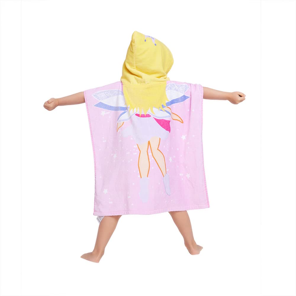 100% Cotton Hooded Towel For Toddlers 2-6 Years Boys Girls Kids Bath Pool Beach Towel Soft Absorbent Beach Poncho Little Fairy