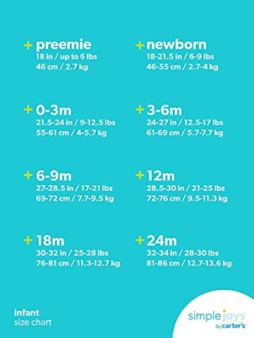 Simple Joys By Carter'S Baby Girls' 4-Pack Fleece Pants, Aqua Green/Light Grey/Light Pink/Navy Dots, 24 Months