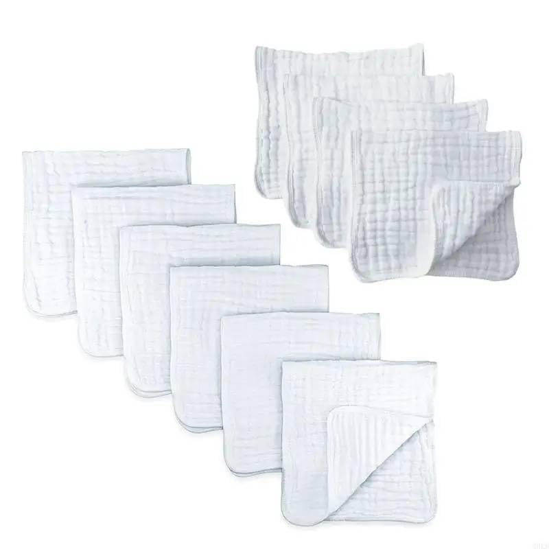 Mann MartExtra Absorbent 6Pack Muslin Cloths: Large, Soft Cotton Baby Burp Cloths & Washcloths for Everyday Use