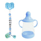 Newtotlove Pacifier Clips Bottle Accessories Set for 10-14 Inch Reborn Baby Dolls Blue Style for Kids Gift